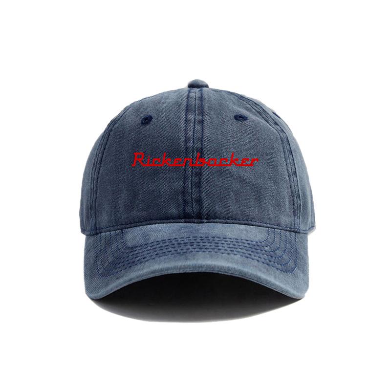 Rickenbacker Distressed Baseball Cap Cool Men Retro Outdoor Summer Adjustable Gift Dad Hat MZ-642