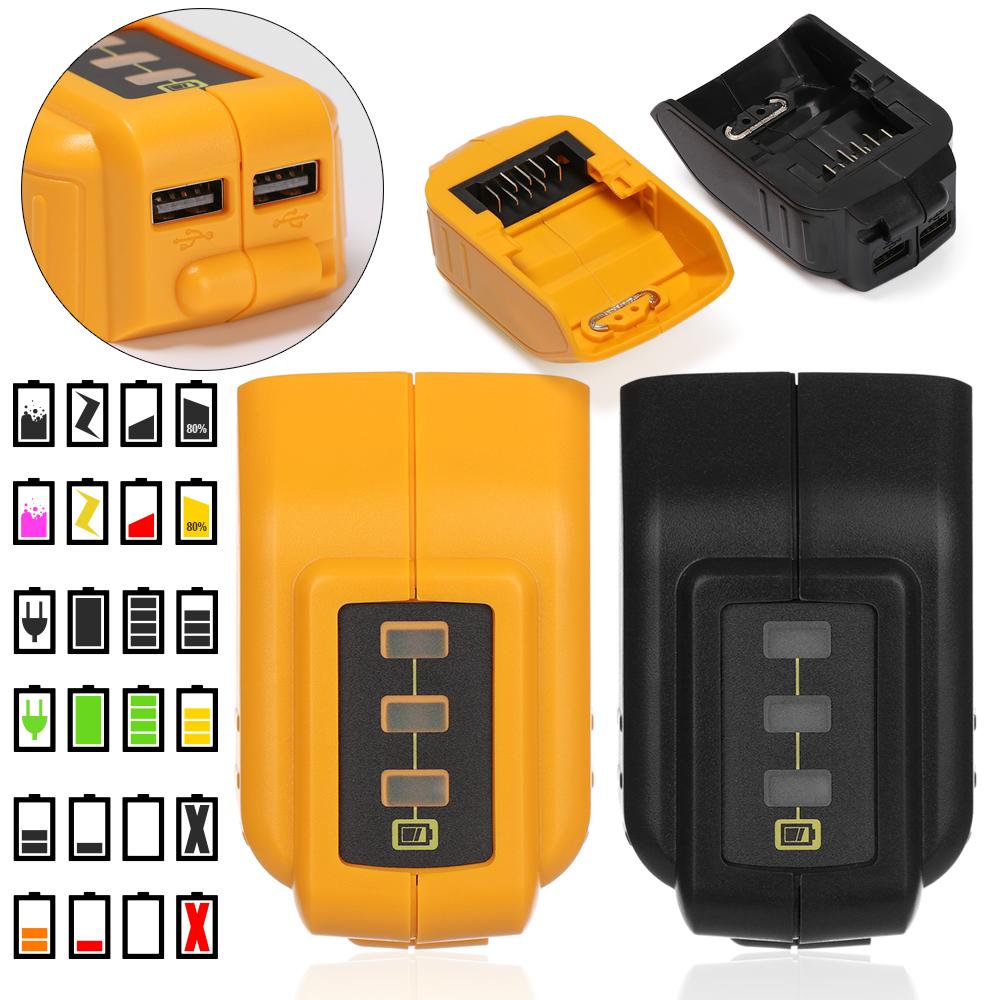 Încărcător USB durabil de călătorie cu ieșire duală 12V/20V Adaptor baterie Li-ion Power Bank Convertor