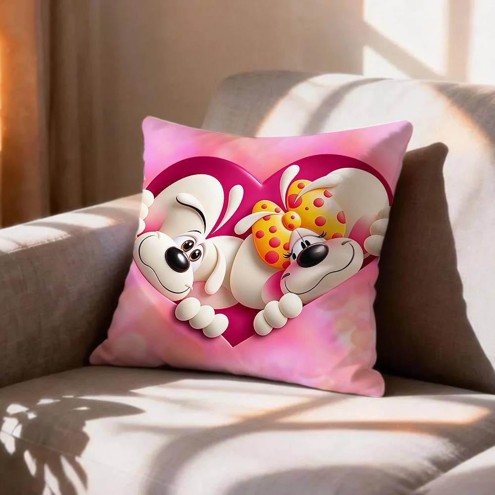 CuteWhimsical DDiddl Mouse Pillow Case Pattern Printed Pillowcase For Living Room Sofa Cushion Cover