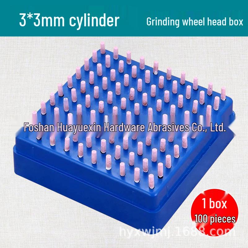 FY Red Corundum Grinding Head 3mm for Metal Mold with Chrome Steel & Ceramic Wheel.