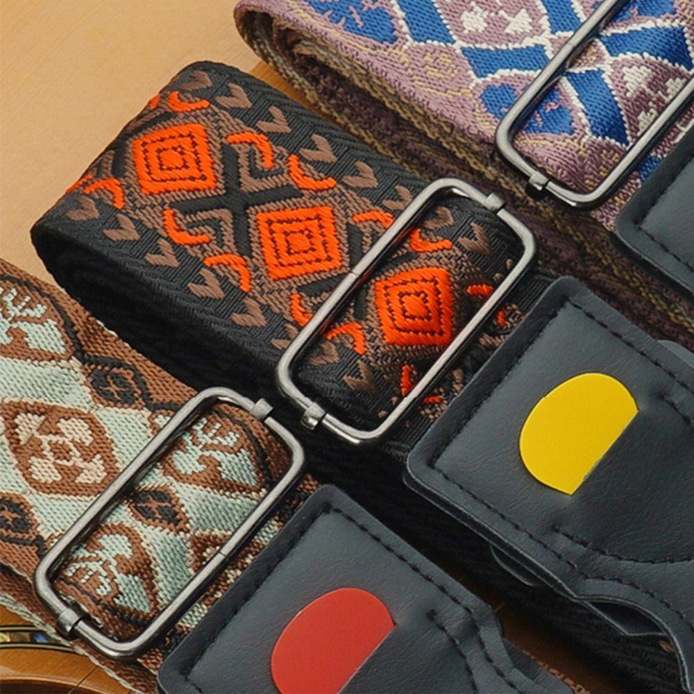Ethnic Style Guitar Crossbody Strap Embroidery Ukulele Straps Belt Durable Guitar Strap Bass