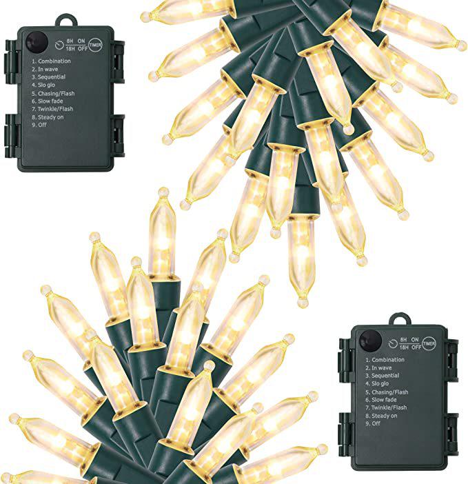 Outdoor Waterproof LED Bubble String Lights - Holiday Decorative Mini Christmas Tree Lights