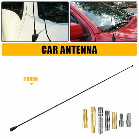

21 Black Antenna Stainless Mast Radio Power AM/FM Fit TOYOTA 1995-2016 TACOMA