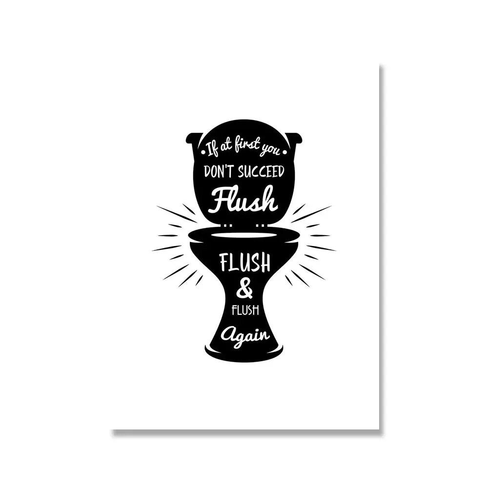 French Bulldog In Toilet Canvas Painting Poster Funny Bathroom Rules Sign Nordic Butt Chart Toilet Humor Wall Art Home Decor
