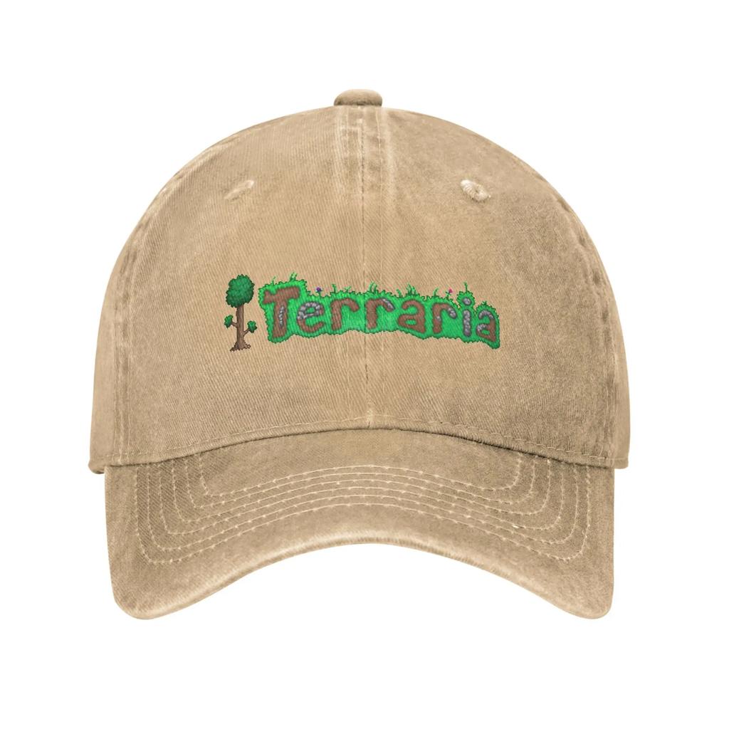 Summer Terraria Game Logo Baseball Cap Sun Hot Sale Design Washed Trucker Hat FeUnisex Unisex Casual Tennis Skate Baseball Caps