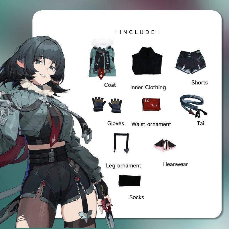 

Костюм для косплея персонажа Zone Zenless Zero Джейн Доу Женщина, одежда для выступлений XL