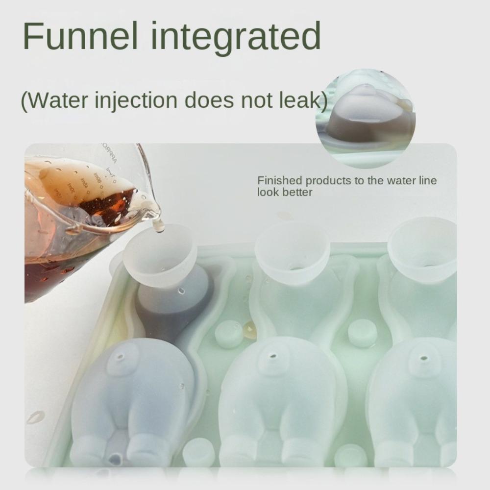 Silicone Ice Cube Tray 3D Alpaca Ice Cream Mold Novelty Long Ice Stick Tray Summer