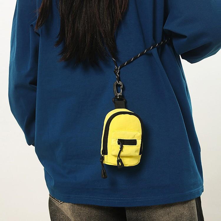 Mini Small Wallet, Shoulder Small Hanging Bag, Fashion Key Bag, Unisex, Lightweight and Versatile Change Bag, Oblique Span