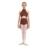 Kids Girls Modern Lyrical Dance Dress Ballet Figure Skating Gymnastics Leotard Bodysuit Costume Strappy Back Latin Jazz Dress