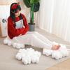 Funny White Snowflake Pillow Cute Soft Plush Toy Christmas Decoration Pillows Snowflake Throw  Winter Christmas