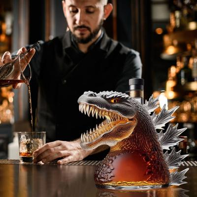 Yousheng Whiskeyglas Karaff Unik Design Handgjort Glas Spritdispenser för Bourbon Elegant Hembar Dekoration Whiskeyälskare Presentidé