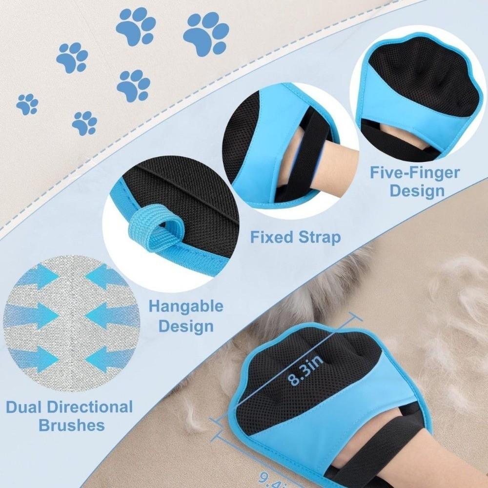 Double Sided Available Electrostatic Pet Grooming Glove  Daily Pet Combing Care
