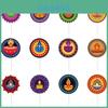 Diwali Festival Kuchenfähnchen Papier Partyzubehör Für Heimfeiern