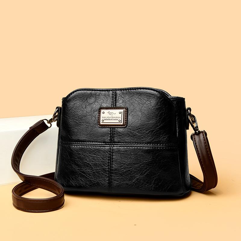 Fashionable Bucket Small Bag, Simple and Elegant Single-shoulder Crossbody Bag for Middle-aged People