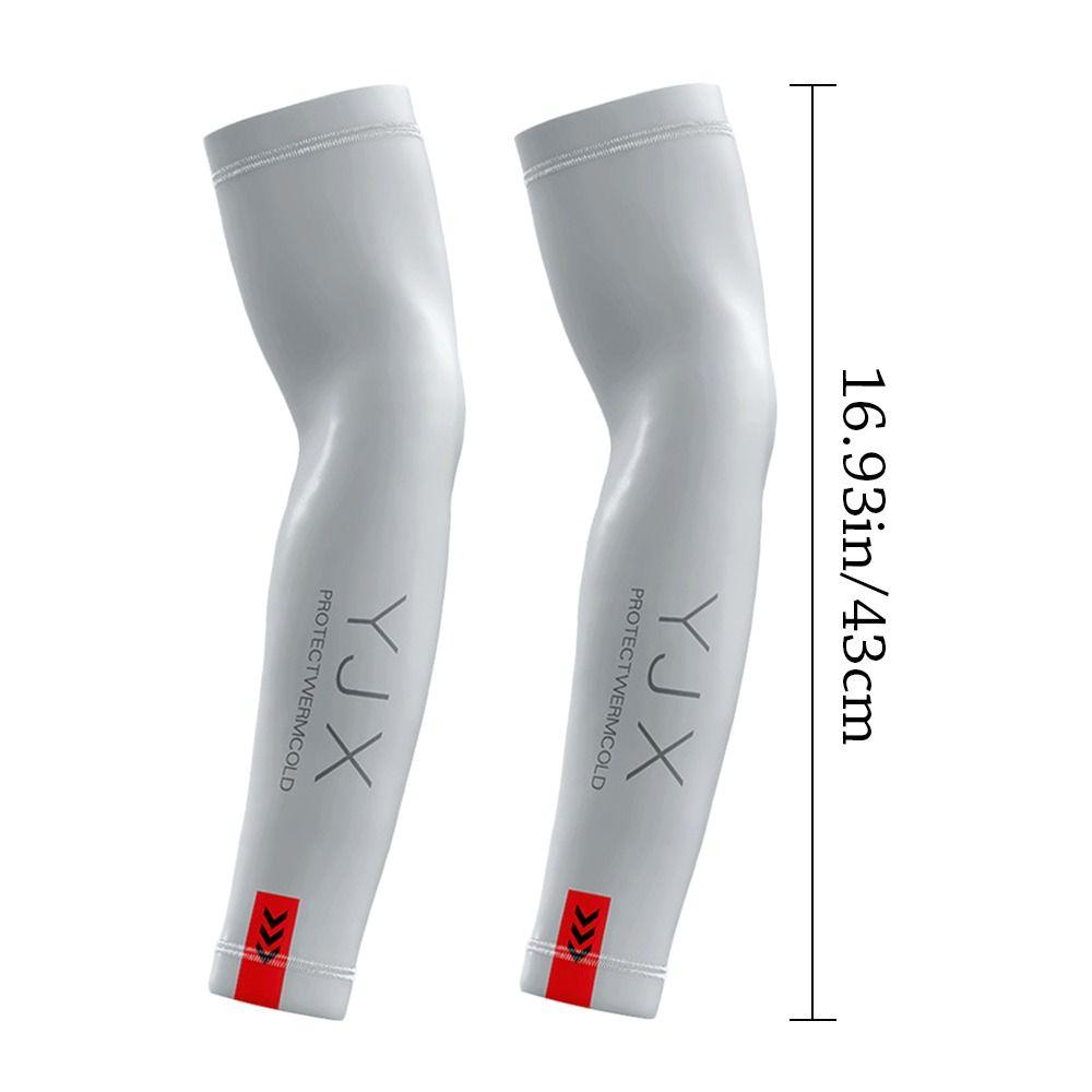1Pair Elastic Summer Arm Sleeves Ice Silk Cycling Driving Gloves Sun Protection Arm Cover  Men Women