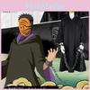 Traje com Máscara e Manto Tobi Uchiha Obito da Akatsuki para Cosplay e Halloween