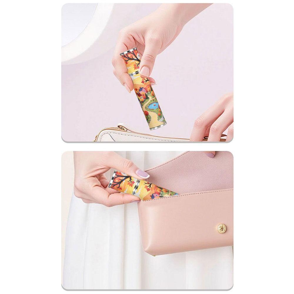 Refillable Mini Perfume Bottle PU Leather Perfume Atomizer Bottle  for Travel Cosmetic Dispenser