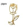 Rose Flower Brooch Hollow Metal Bird Brooch, Golden Silver Plated Lapel Shape Pin, Decorative Accessory for Suits Coats Dresses Bags Pin