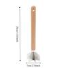 Kitchen Gadgets Stainless Steel Meat Chopper Manual Handheld Potato Masher Wood Handle Meat Stirrer Avocado