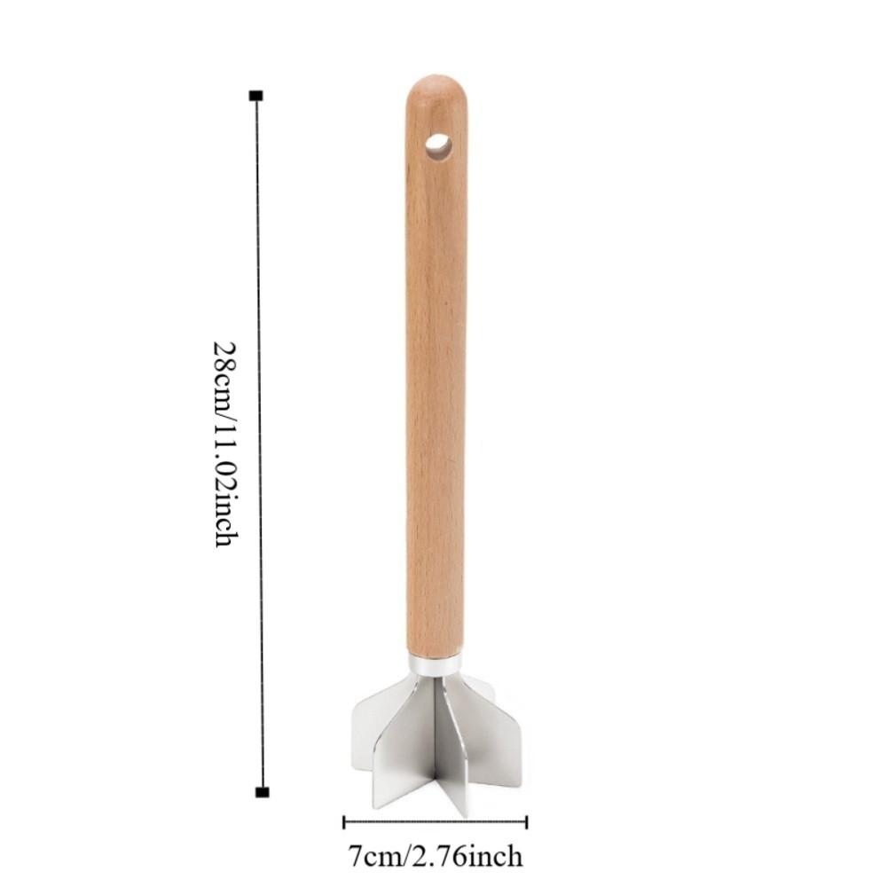 Kitchen Gadgets Stainless Steel Meat Chopper Manual Handheld Potato Masher Wood Handle Meat Stirrer Avocado