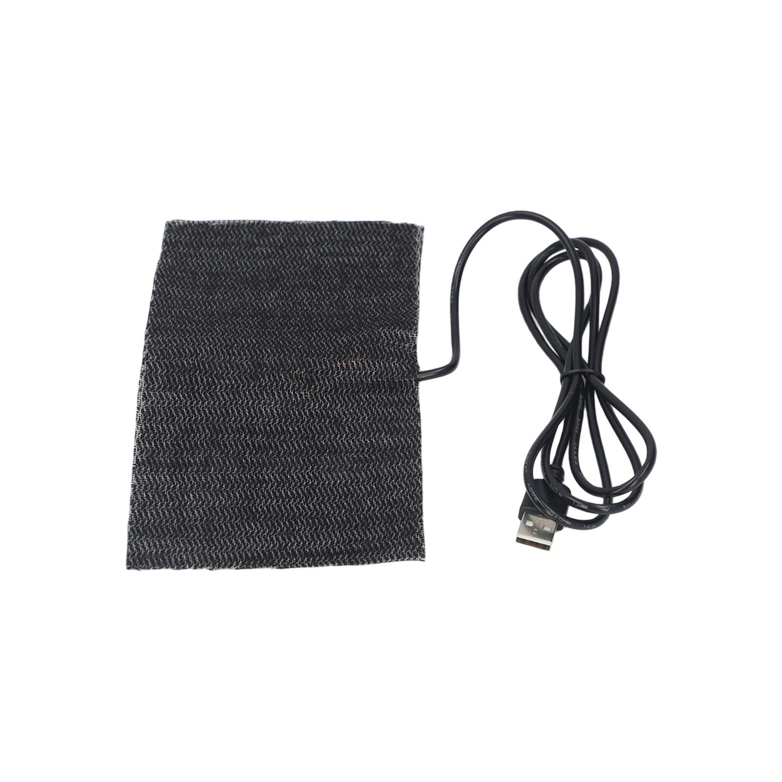 

1 PCS Black 5V USB Carbon Fiber Heating Mat 20*10cm Mouse Pad Warm Blanket