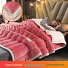 Thick Three-Layer Quilted Milk Velvet Lambswool Flannel Blanket for Autumn and Winter Warmth