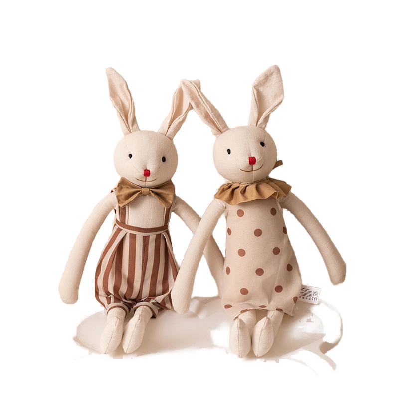 Nordic Cute Rabbit Plush Doll Long-Legged Cotton Fabric Stuffed Toy Teens & Adults Comfort Doll Easter Gift