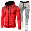 Polka Dot Men's Sportswear Set with Zip Hoodie and Sweatpants