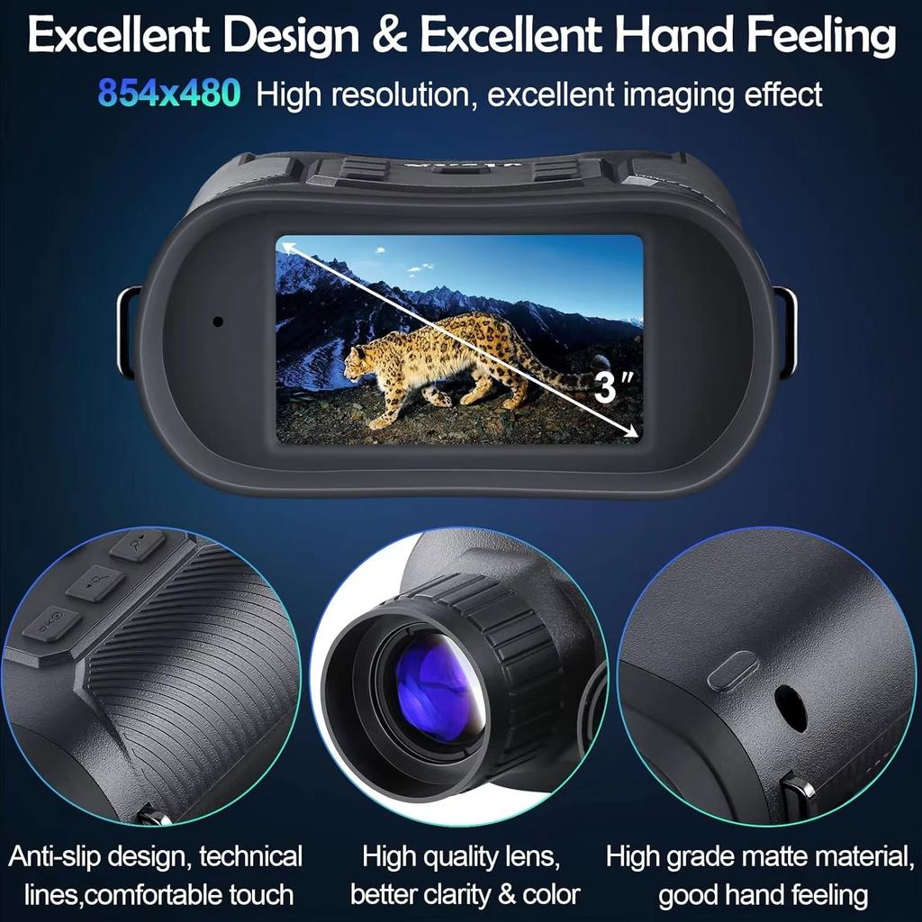 4K Digital Night Vision Binoculars Infrared Night Vision Goggles IR Viewer 400M Range Video Recording ODM