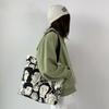 Women's Bag Lazy Wind Large Capacity Korean Canvas Bag Female Shoulder Students Literary Minimalist Shopping Bag