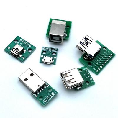 1PCS Micro Mini USB USB A Stecker USB 2,0 3,0 EINE Weibliche USB B Stecker Interface Zu 2,54mm DIP PCB Konverter Adapter Breakou