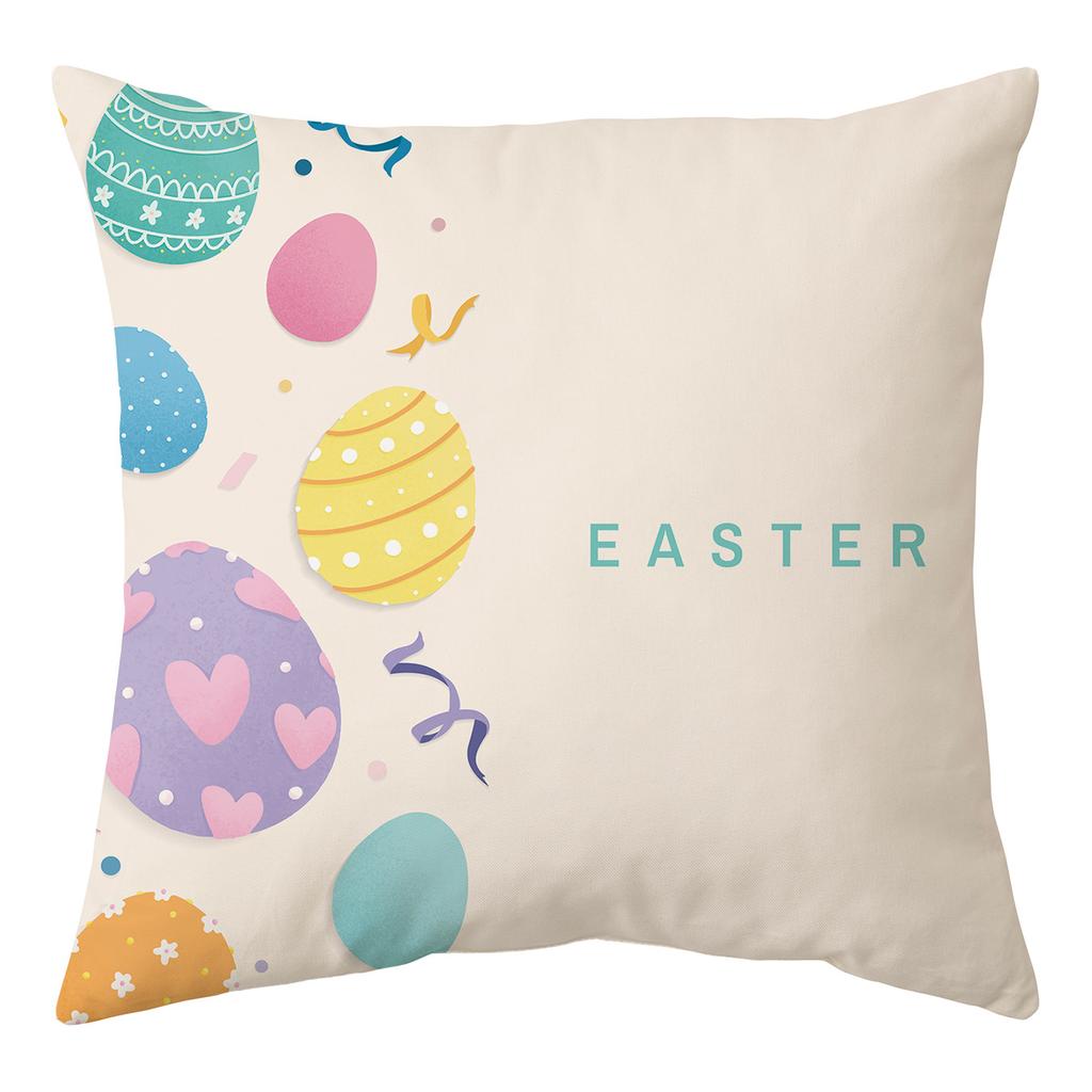 New Easter Pillowcase Square Peach Skin Printed Pillowcase Homewares