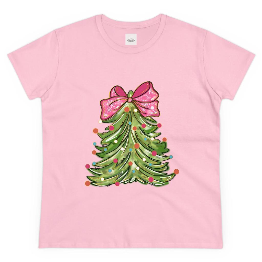 Festive Christmas Tree Tee | Holiday Shirt, Women's Apparel, Seasonal Gift, Cute