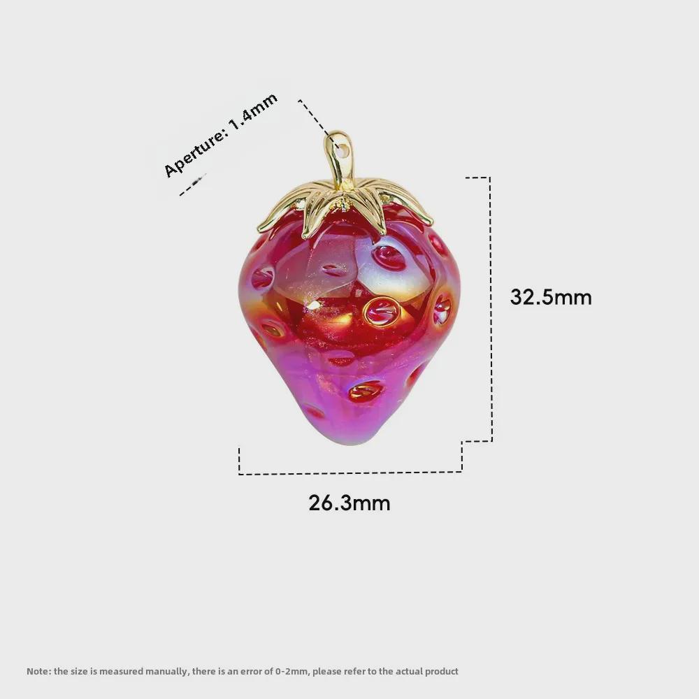 Heidi's Jahodový Přívěsek z Slitinové Pryskyřice Šperky & Příslušenství na Klíče