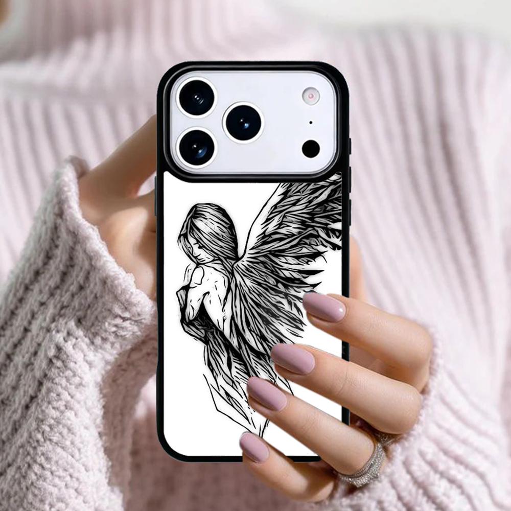 Fantasy Angel Girl Wings Phone Case For Apple iPhone 17 Air 16E 15 14 Plus 13 12 11 Pro Max Mini Funda Cover