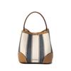 Fashion handheld women's bags, niche contrasting color canvas bags, high-end sense, large-capacity shoulder crossbody bucket bags