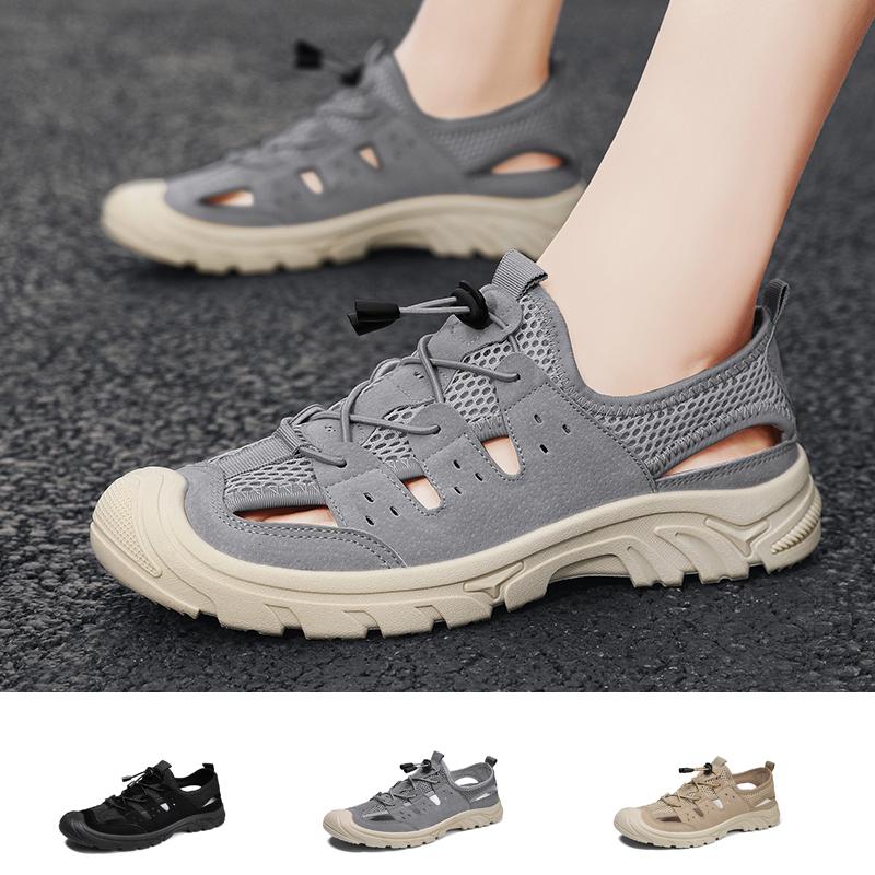 

Летние уличные пляжные сандалии, мужская повседневная обувь для пляжа и сада, дышащие и удобные сандалии высокого качества