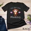 Monkey T Shirt This Girl Loves Monkeys Cute Kids Mom Gift Unisex T Shirt