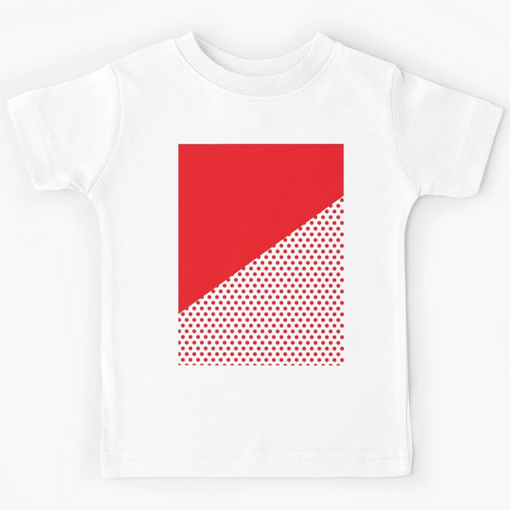 Triangle and Polka Dots | Mixed Patterns | Red Kids T-Shirt 150