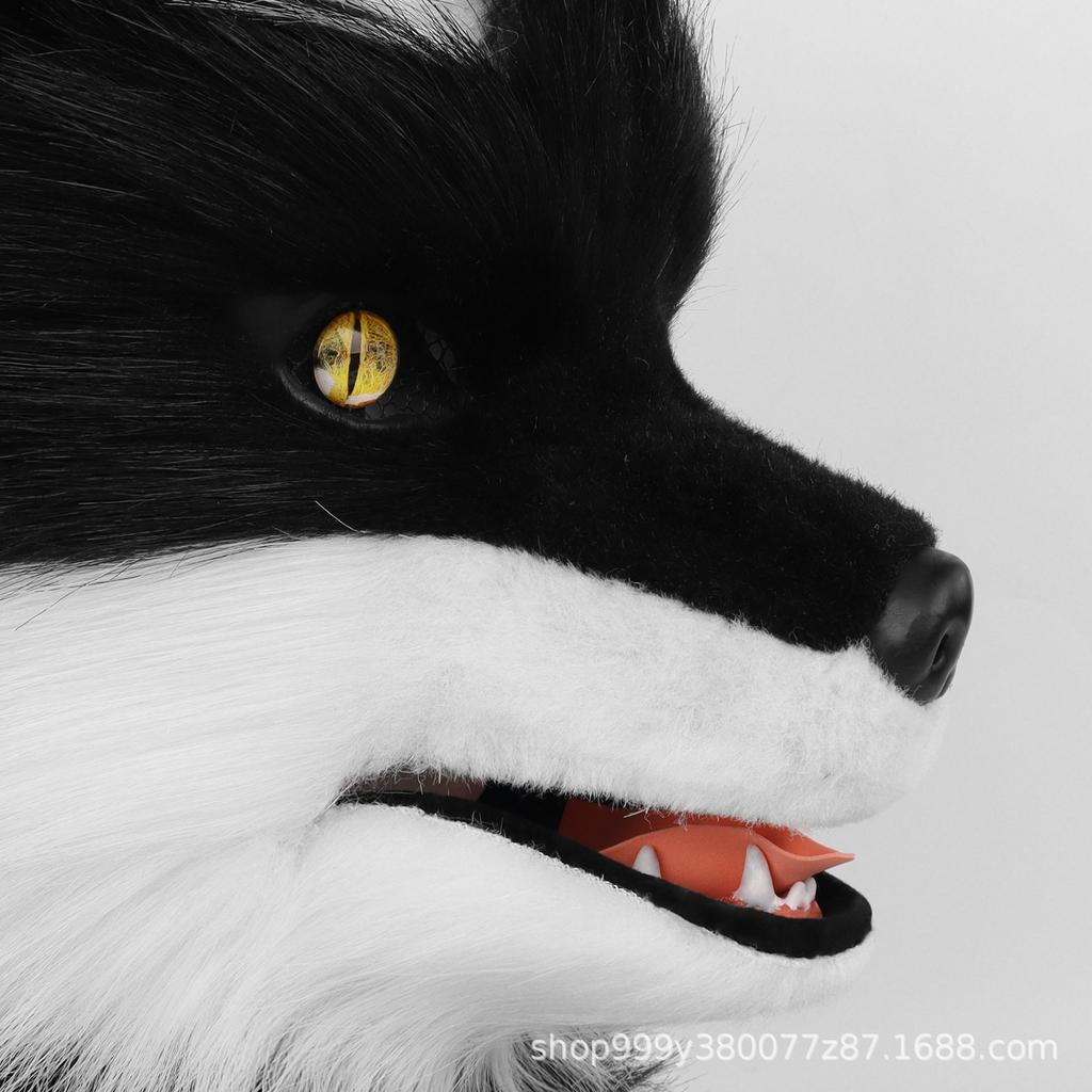 Stuffed animal canine fox mask headgear full head animal head animal head cosplay costume