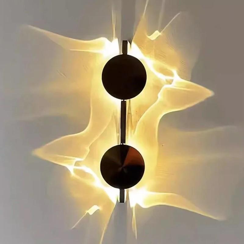 Creative Art Corrugated LED Wall Lamps Bedroom Bedside Shadow LED Wall Sconces Aisle Porch Corridor Atmosphere Wall Light