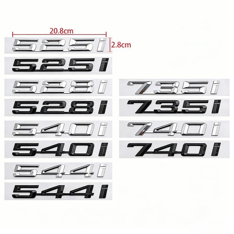 Anwendbar auf 5er 7er Hecklogo 525i 528i 540i 544i 735i 740i Autoaufkleber einteiliges Auto-Logo