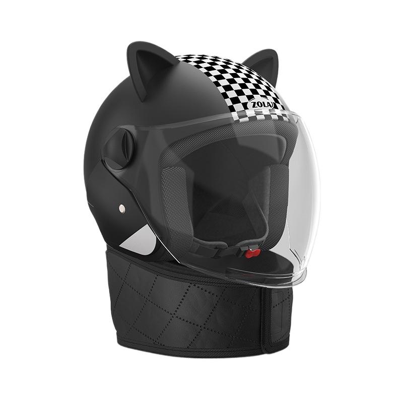 

Winter Helmet Belt Scarf Electric Car Helmet Men and Women Universal Cat Ear Helmet Hard Hat