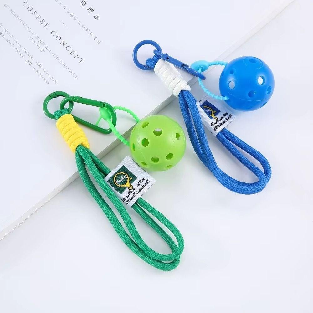 Decorative Pickleball Keyring Bag Charm Sports Keychain Portable Pickball Pendant Car Keychain