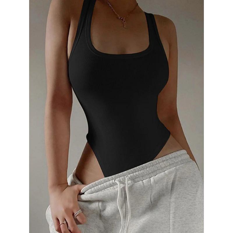 Pletené body bez rukávů Horké léto Sexy bodycon Topy s ohlávkou na ramenou Ležérní pouliční živůtek pro ženy Clubwear