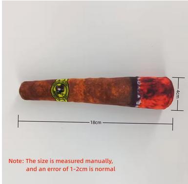 

Popular Dog Sound Toy Orange Simulation Cigar Plush Pet Toy 25*6*4cm Dog Handsome Squeaky Toy Dog Cute Training Toy