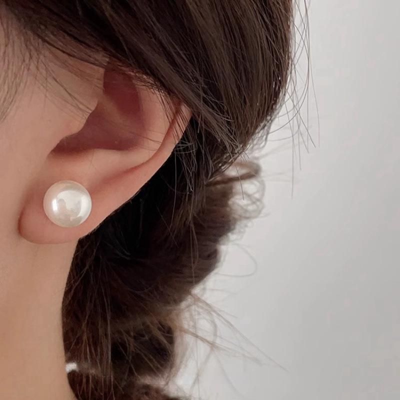 2025 Cherry Blossom Pink Pearl Stud Earrings for Women | Niche Design Ear Clips | High-End Jewelry