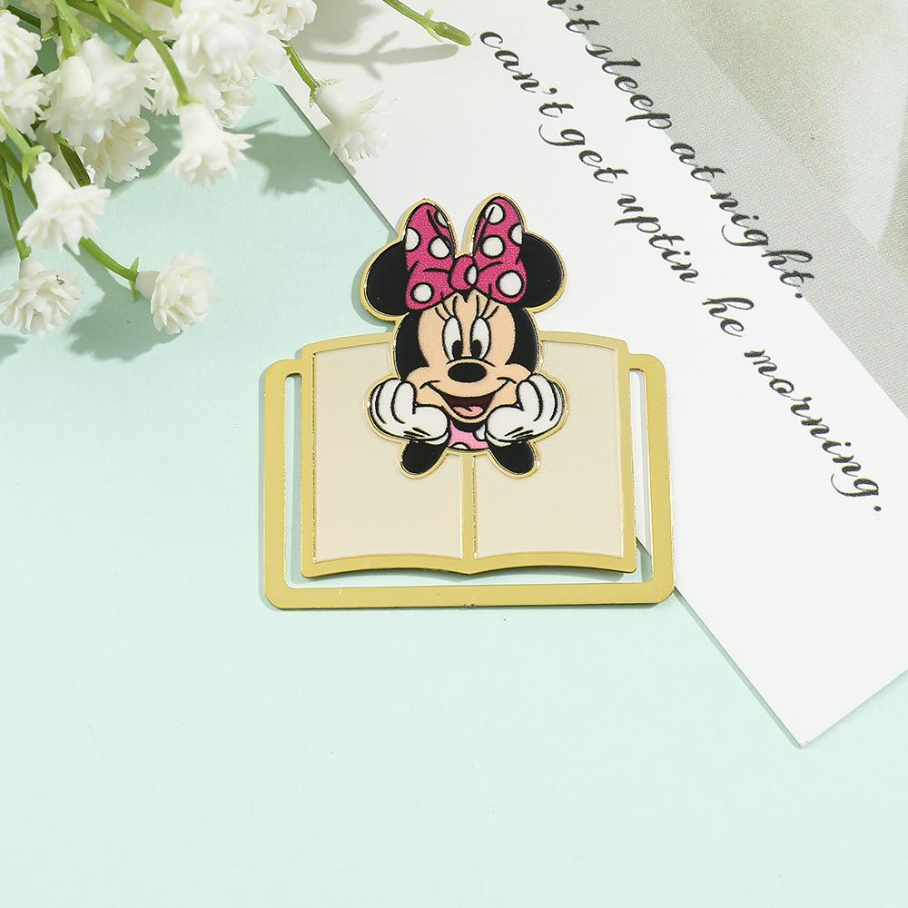 Cute Cartoon Mickey and Friends Bookmarks Anime Book Clips Metal Book Mark Anime Fans Collection Gift for Book Lovers Stationery