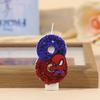 Superhero SpiderMan Enjoyable Figure Candle Adorable Cartoon Print 0-9 Celebration Birth Date Candle Cake Decoration Children Celebration Present