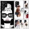 Girl Boss Female Coffee Phone Case for Samsung Galaxy S26 S24 S23 Ultra S25 Edge S22 S21 Plus S20 FE + Soft Print Shell Funda Ga
